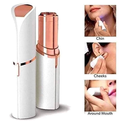 Flawless Lipstick Facial Hair Remover for Women | Painless Eyebrow & Upper Lip Trimmer (Portable & Rechargeable)