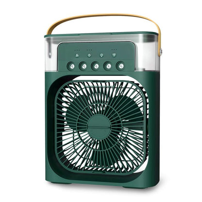 3-in-1 Portable Air Cooler Fan with Mist Humidifier & LED Night Light | USB Rechargeable Mini AC